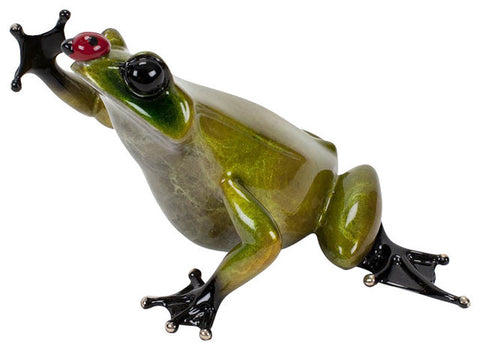 Bugsy bronze frog by Tim Cotterill