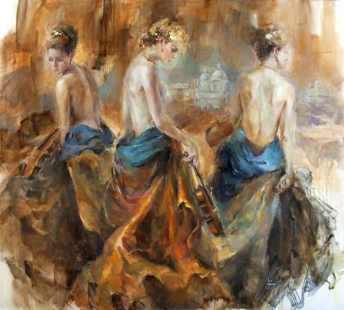 Venetian Graces Oil Painting by Anna Razumovskaya