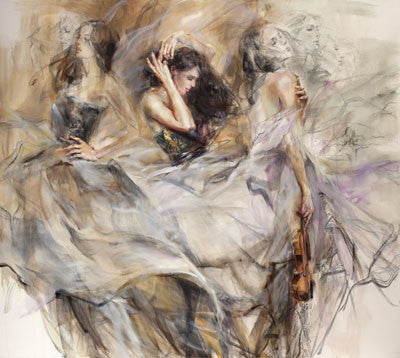Auburn Melody Oil Painting by Anna Razumovskaya