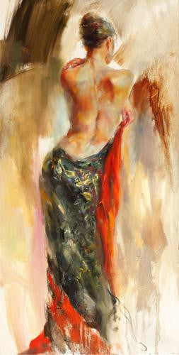Aurora Oil Painting by Anna Razumovskaya