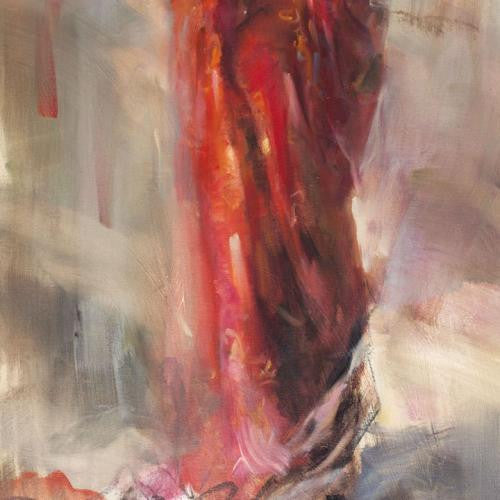 Aurora in Red Oil Painting by Anna Razumovskaya