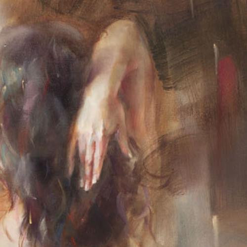 Aurora in Red Oil Painting by Anna Razumovskaya