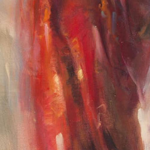 Aurora in Red Oil Painting by Anna Razumovskaya
