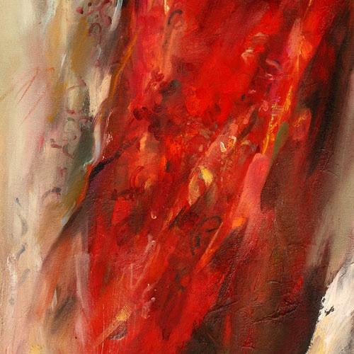 Aurora in Red Oil Painting by Anna Razumovskaya