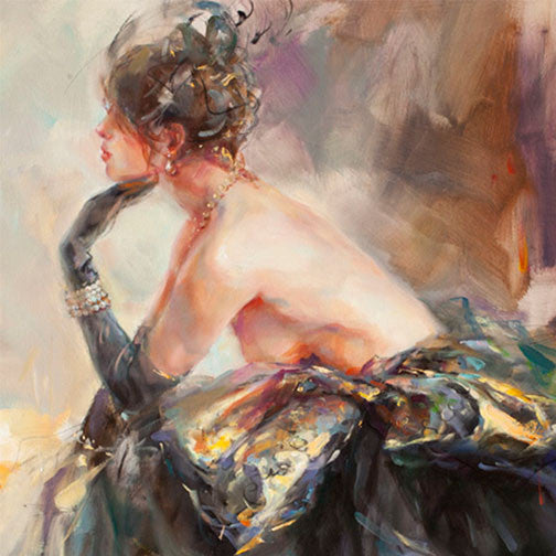 Burlesque Oil Painting by Anna Razumovskaya