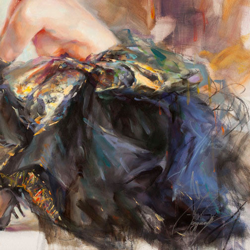 Burlesque Oil Painting by Anna Razumovskaya