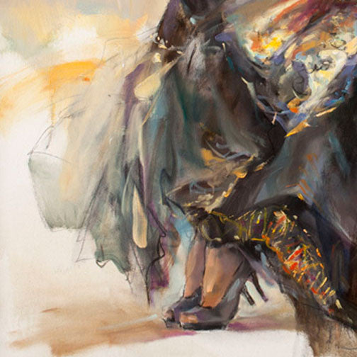 Burlesque Oil Painting by Anna Razumovskaya