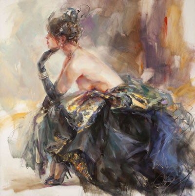 Burlesque Oil Painting by Anna Razumovskaya
