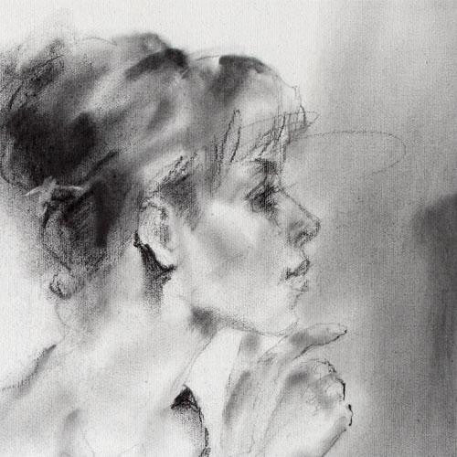 Contemplation 1 Oil Painting by Anna Razumovskaya