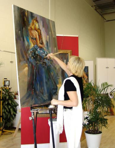 Dancing with a Violin 1 Oil Painting by Anna Razumovskaya