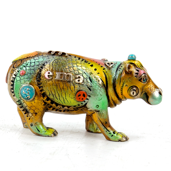 Ema bronze hippopotamus by Nano Lopez