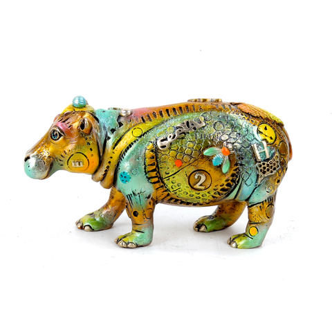 Ema bronze hippopotamus by Nano Lopez