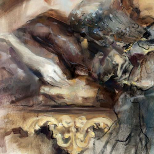 English Rose 2 Oil Painting by Anna Razumovskaya