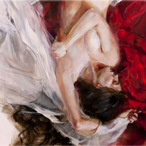 Falling in Love Oil Painting by Anna Razumovskaya