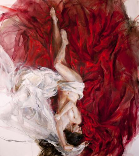 Falling in Love Oil Painting by Anna Razumovskaya