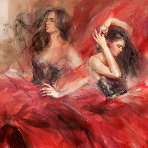 Garnet Melody Oil Painting by Anna Razumovskaya
