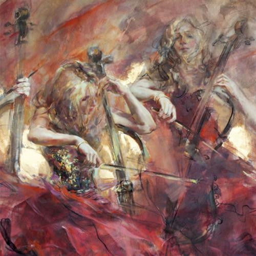 Golden Chord Oil Painting by Anna Razumovskaya