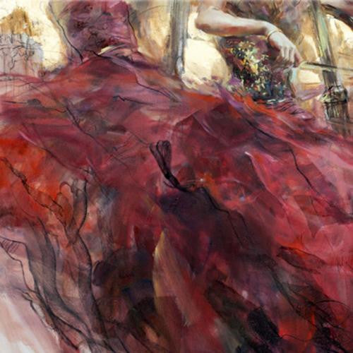 Golden Chord Oil Painting by Anna Razumovskaya