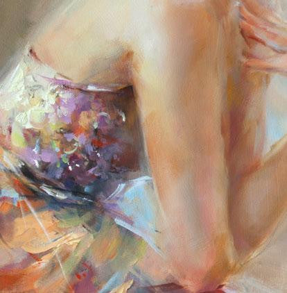 In the Golden Light Oil Painting by Anna Razumovskaya