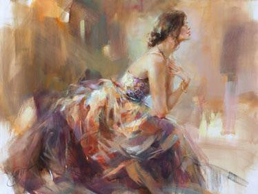 In the Golden Light Oil Painting by Anna Razumovskaya
