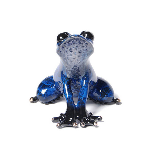 Indigo bronze frog by Tim Cotterill