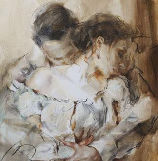 Intertwined Oil Painting by Anna Razumovskaya