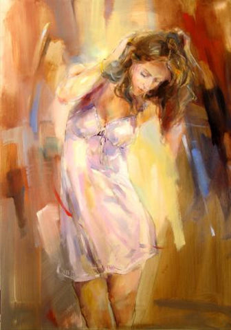 Morning Angel Oil Painting by Anna Razumovskaya