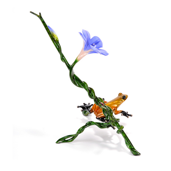 Morning Glory bronze frog by Tim Cotterill