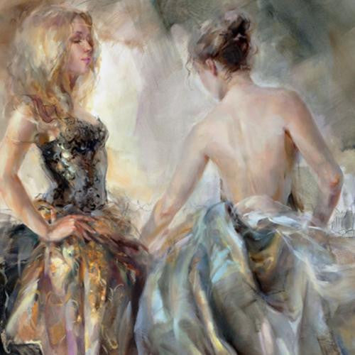 New Moon Oil Painting by Anna Razumovskaya