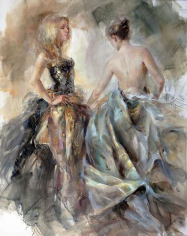 New Moon Oil Painting by Anna Razumovskaya