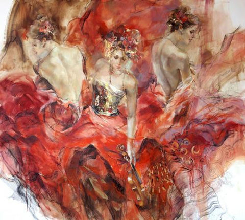 Past Present Future Oil Painting by Anna Razumovskaya