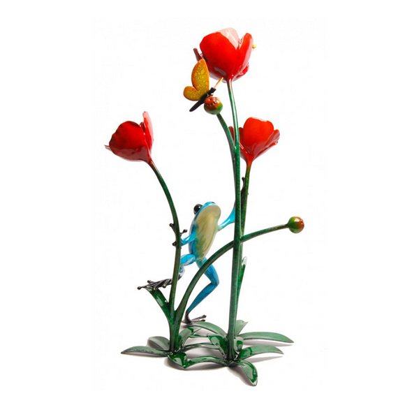 Poppy bronze frog by Tim Cotterill