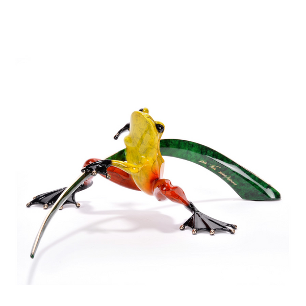 Ready, Set, Go bronze frog by Tim Cotterill