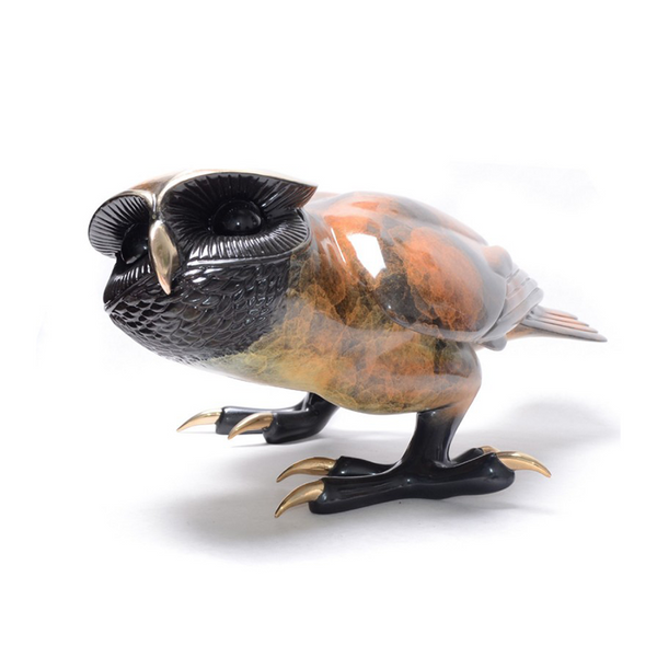Shakespeare bronze owl by Tim Cotterill