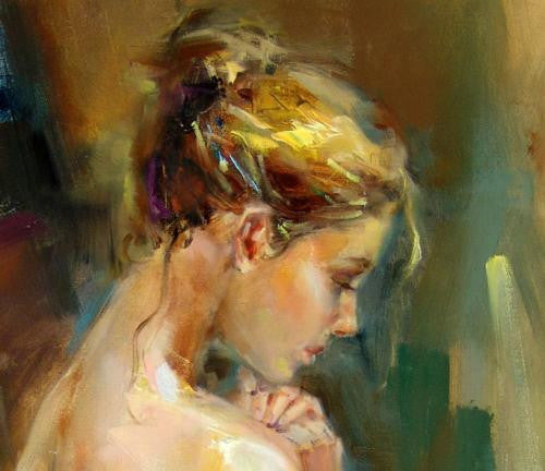 Silent Prayer Oil Painting by Anna Razumovskaya