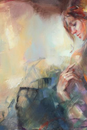 Teal Melody Oil Painting by Anna Razumovskaya