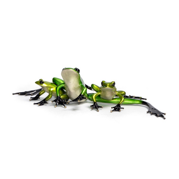 Three's Company bronze frogs by Tim Cotterill