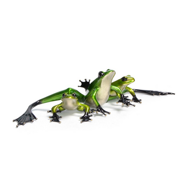 Three's Company bronze frogs by Tim Cotterill