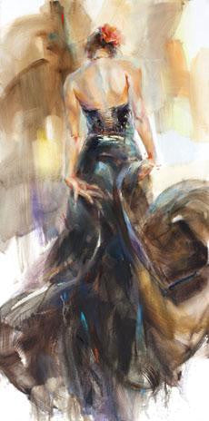 Unfolding Dance 2 Oil Painting by Anna Razumovskaya