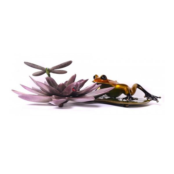 Water Lotus bronze frog by Tim Cotterill