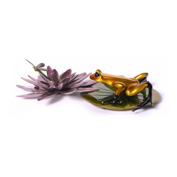 Water Lotus bronze frog by Tim Cotterill
