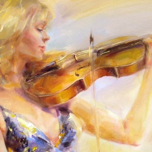 Wild Strings Oil Painting by Anna Razumovskaya